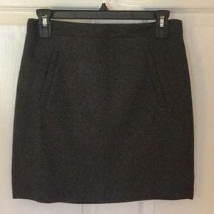 J. Crew Skirt Size 0 Charcoal Gray